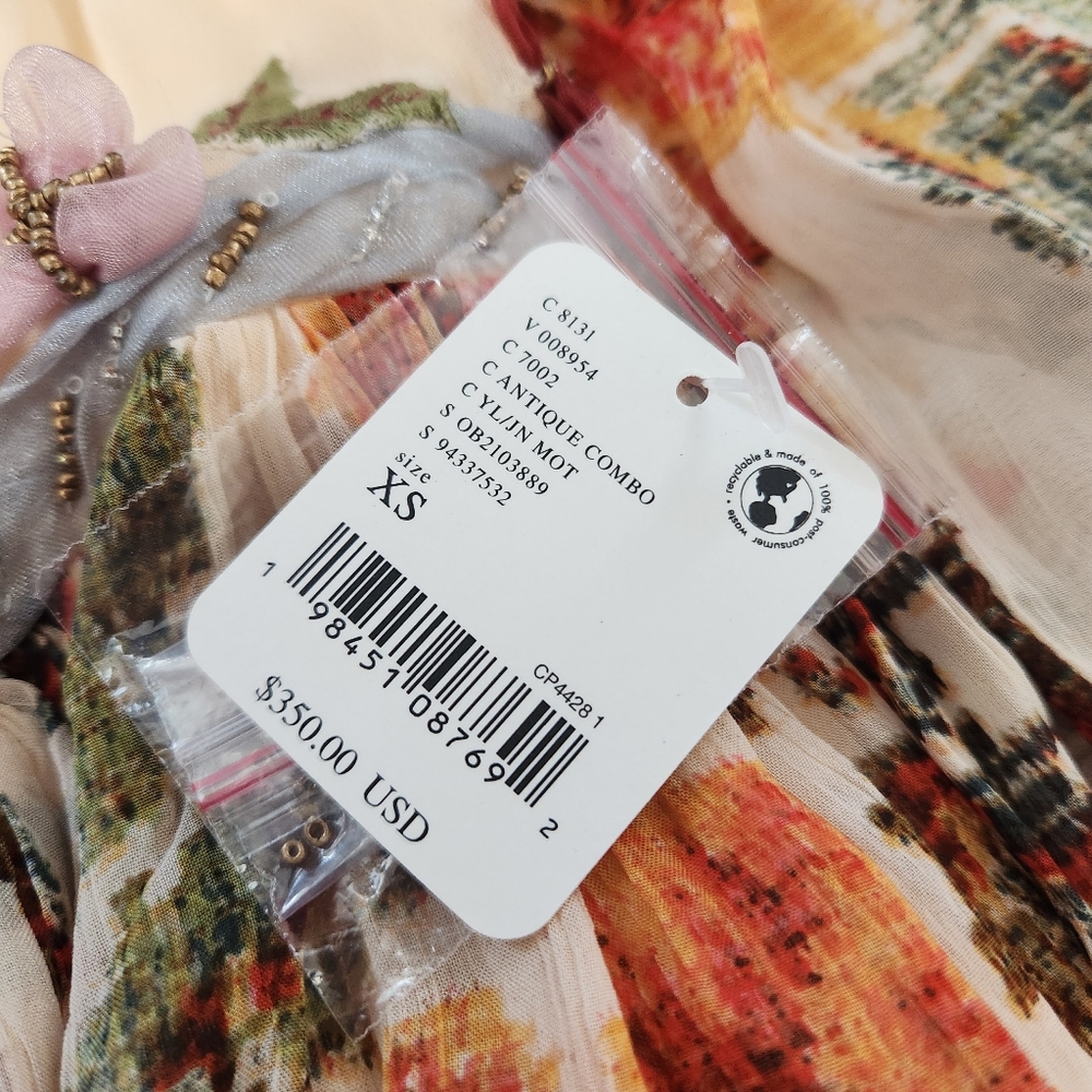 Free People Timeless Tapestry Maxi Dress In Antique‎ Combo Women's Size XS - Picture 10 of 16